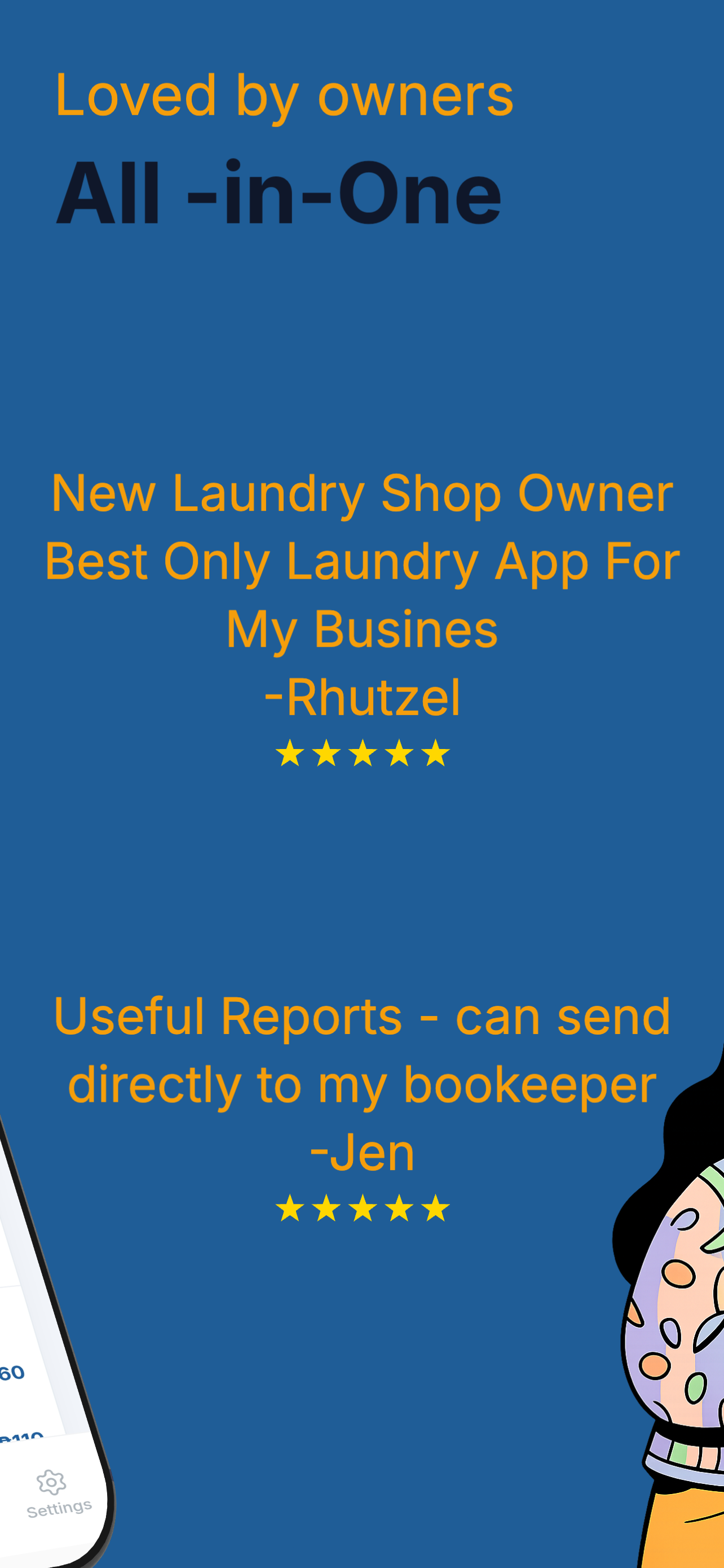 Loved by laundry shop owners — 5-star reviews